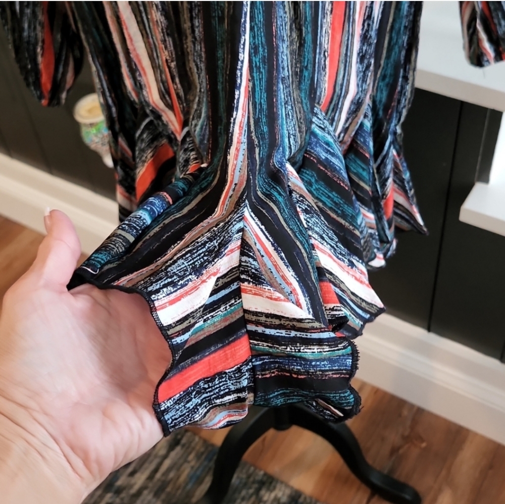 Luxxel Striped Ruffle Romper - Picture 3 of 11